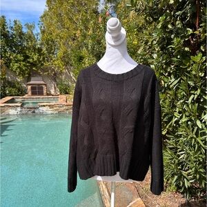 Calvin Klein Jeans Black Cable Knit Sweater